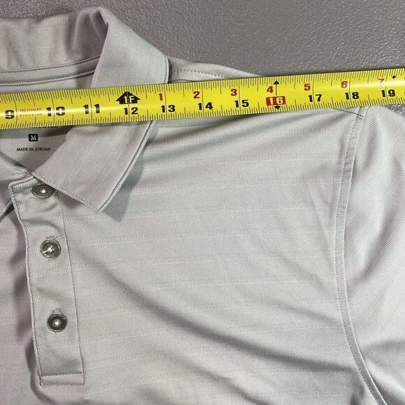 CYPRESS CLUB PERFORMANCE Polo Shirt Moisture Wicking Breathable Mens M Lt Gray - Picture 5 of 10